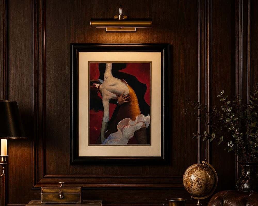 The Gold Dress Framed Art Print by Bill Brauer